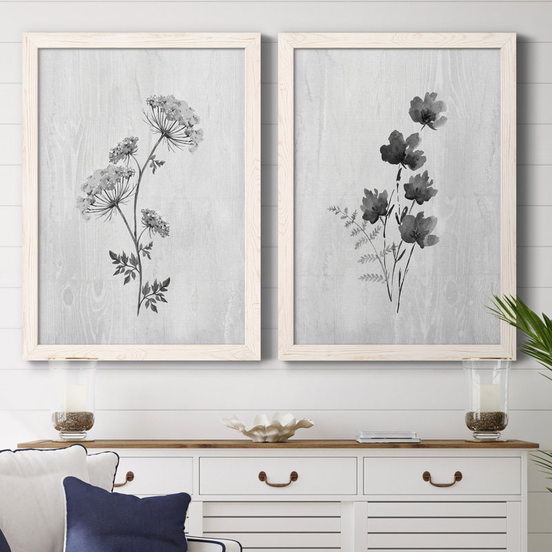 Neutre pré III - reproduction de dessin, Toile blanche encadrée, Pas de tapis, H 37,5 po x l 27,5 po x P 1 po