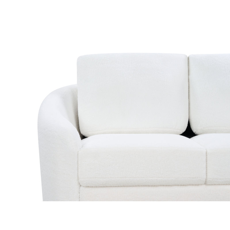 Aaronette 3 Seater Sofa, White Boucle
