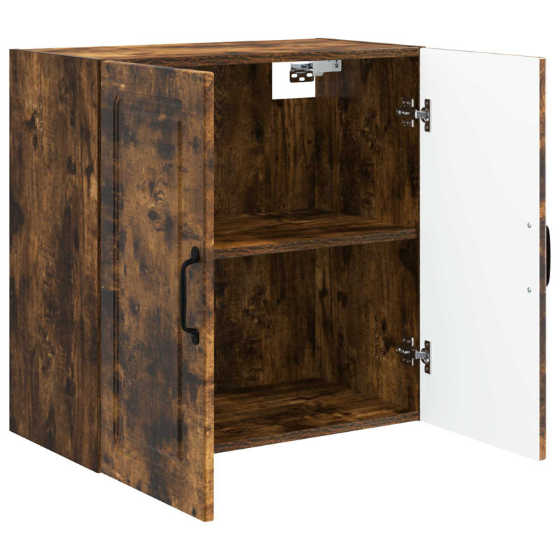 2 -Door Rectangle Accent Cabinet, Smoked Oak