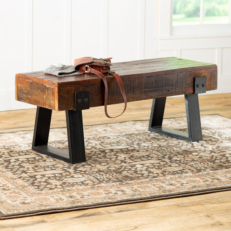 Loon Peak® Indoor/Outdoor Reclaimed Wood Bench | Wayfair