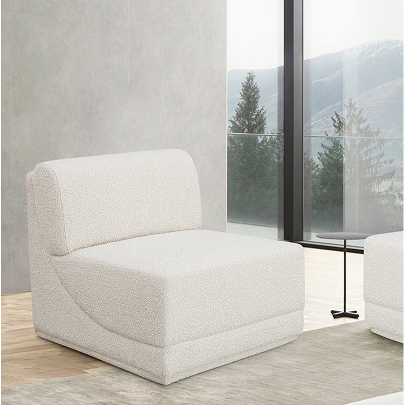 Ollie 30 Wide, Cream Boucle Fabric