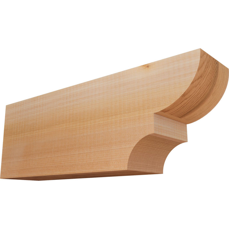 Queue de chevron lisse Ridgewood, Cèdre rouge, 6"H x 3 1/2"W x 16"L