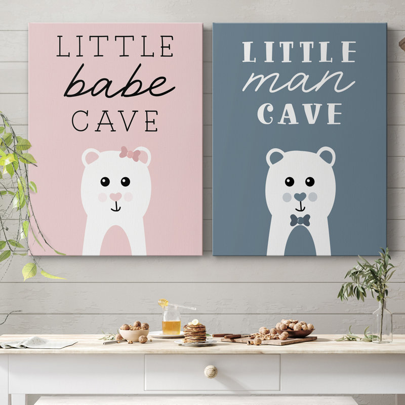 «Little Babe Cave», ensemble de 2 impressions, Pas de tapis, H 40 po x l 60 po x P 1 po, Toile tendue