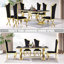 Chaise d'appoint en velours noir Hudayfi