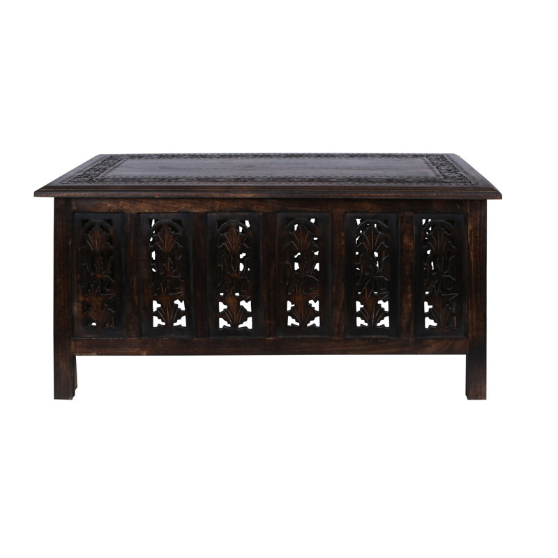 Haymarket Solid Wood End Table, Dark Brown