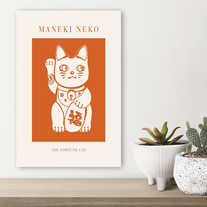 Chat maneki neko, H 18 po x l 12 po
