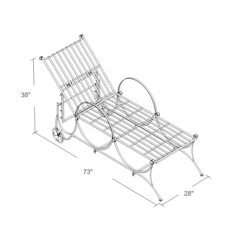 Chaise longue inclinable Nocona, Bronze