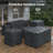4-Person Outdoor Patio Conversation Set With Storage Coffee Table – Galvanized Steel Frame, PE Rattan, 4" Quick-Dry Cushions-2105769356