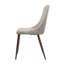 Ensemble de 2 chaises de salle à manger sans accoudoirs Mid-Century modernes en tissu, blé et noyer foncé