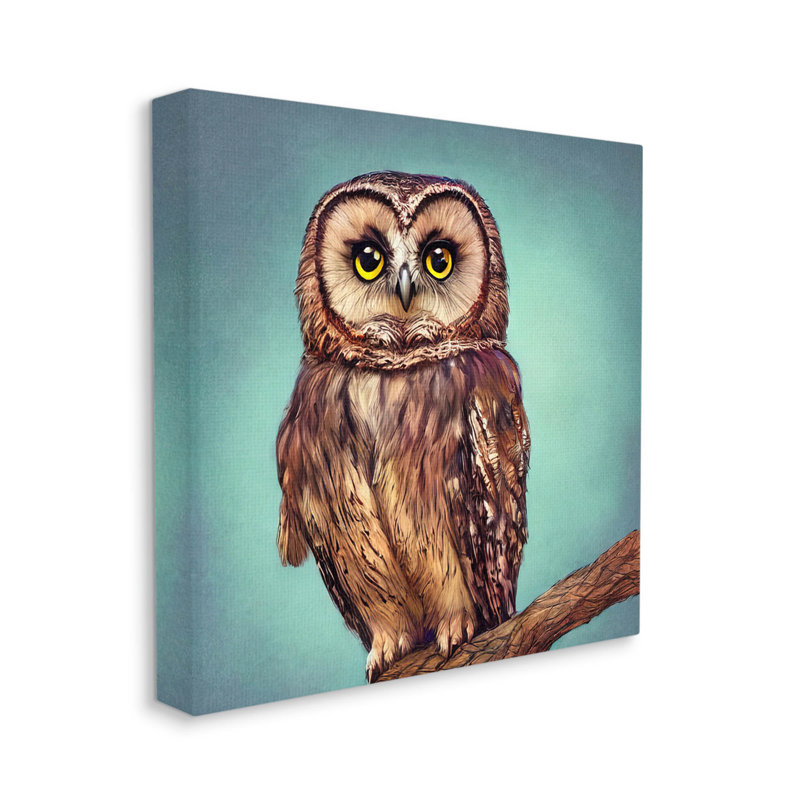 «Beautiful Owl Wildlife Portrait», art mural par Alpenglow, H 17 po x l 17 po x P 1,5 po