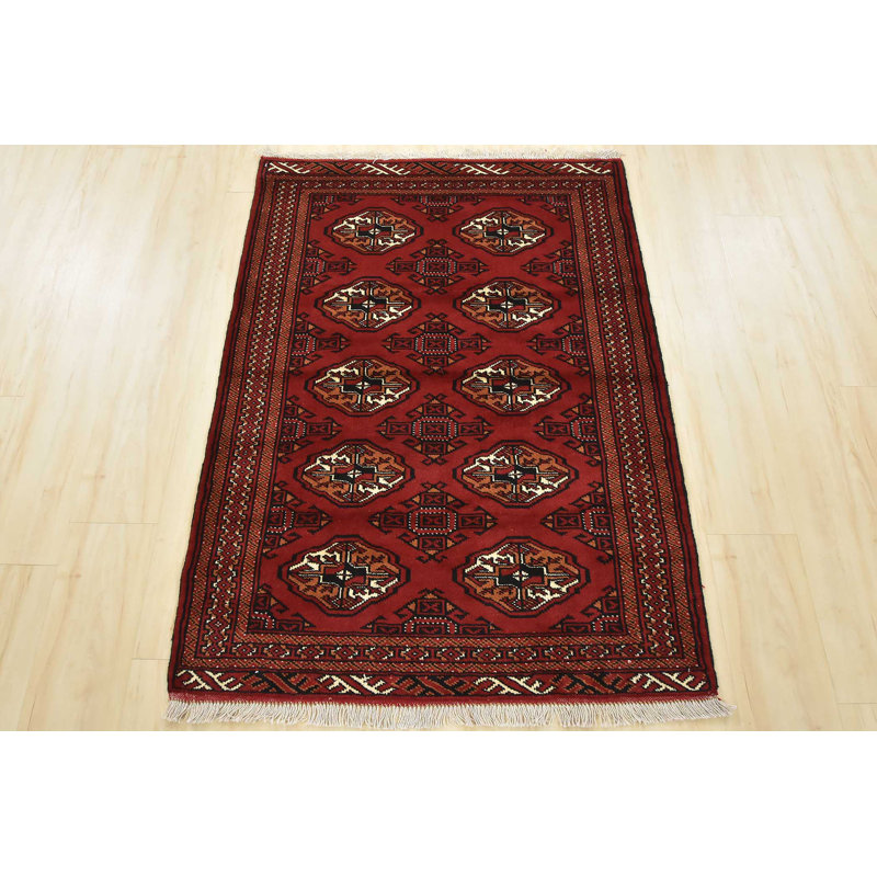 Tapis unique rouge 3 pi 4 po x 4 pi 9 po One-of-a-Kind