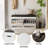 8 Pair Shoe Storage Bench With Lift Top, 2 Flip Drawers & Padded Seat Cushion - Entryway, Hallway, Living Room Shoe Organizer Cabinet Serkis-984672397