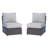 Widener High-Density Polyethylene Wicker Fully Assembled 4 - Person Seating Group with Cushions