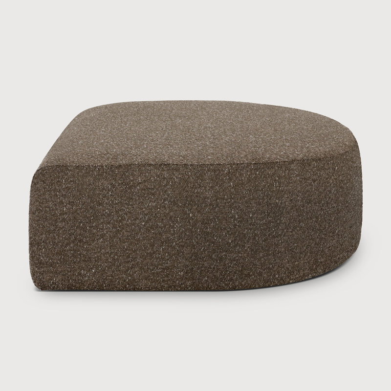 Bulky D-Shaped Ottoman, Cedar