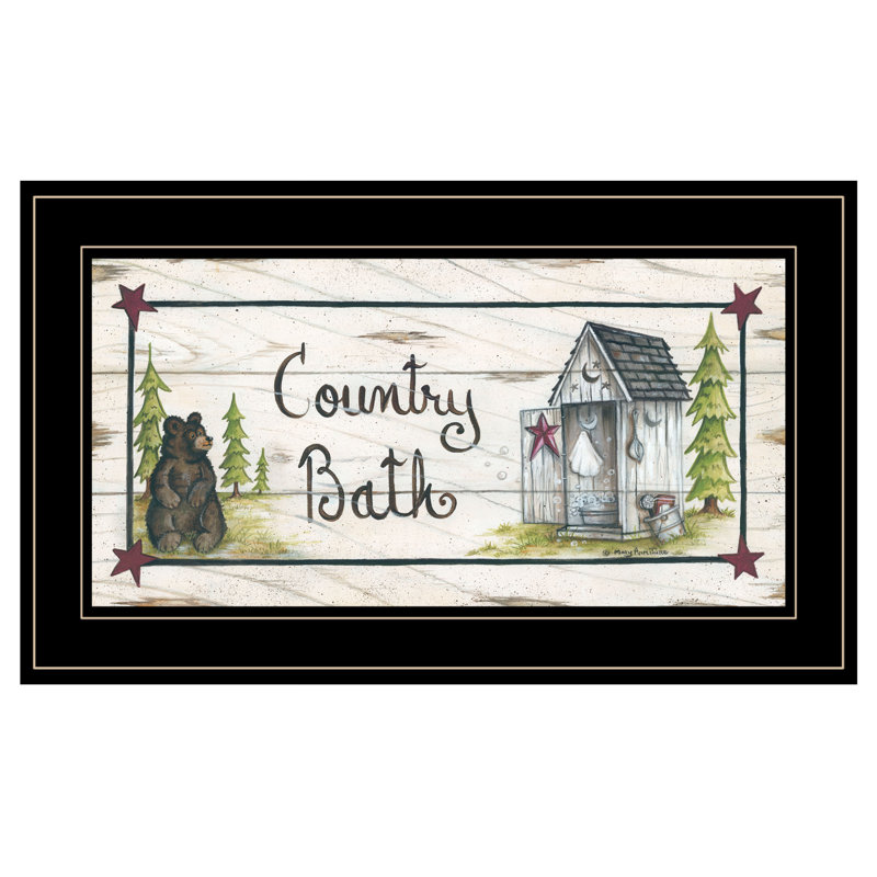 Reproduction d’art sur papier encadrée « Country Bath » par Mary Ann June