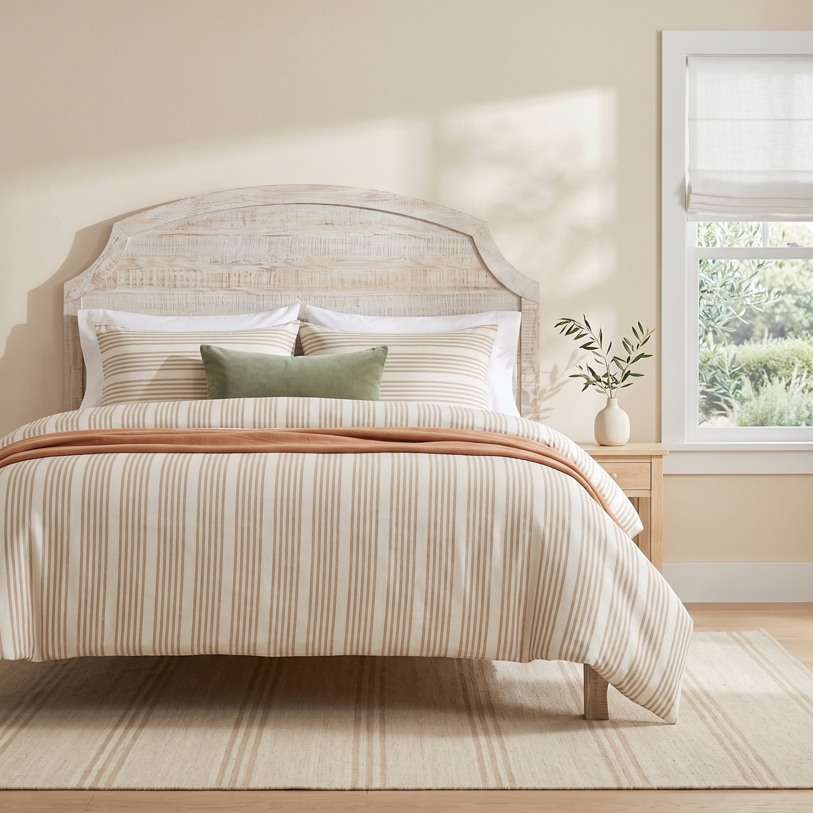 Edirne Linen Duvet Cover Set, King Duvet Cover + 2 King Shams