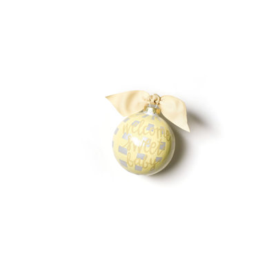 Ornement boule en vichy Welcome Sweet Baby