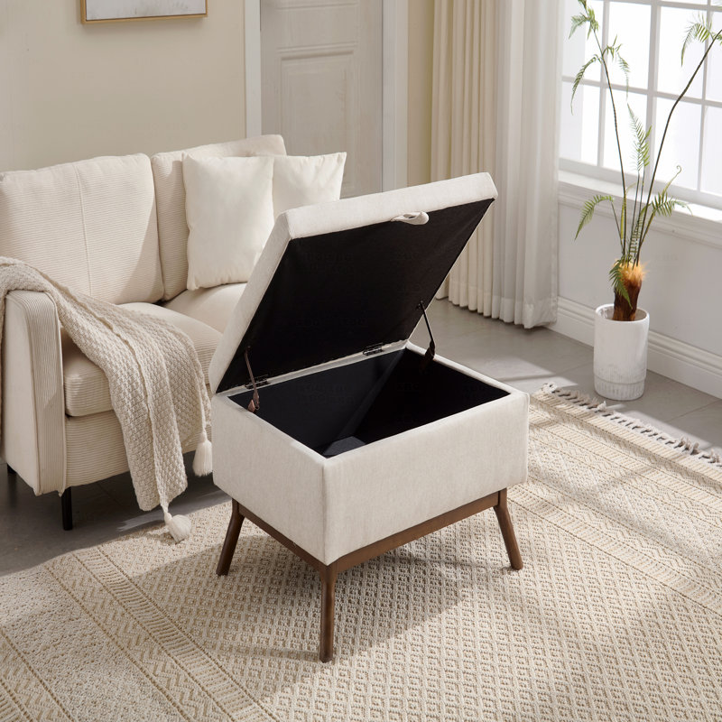 Table basse Mid-Century, Lin beige