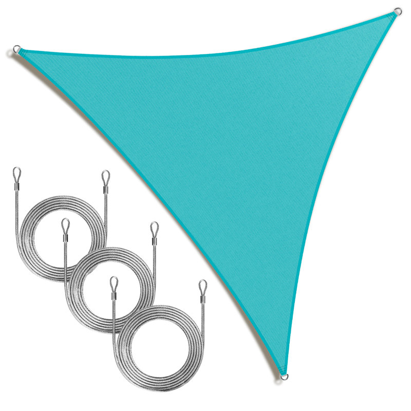 Voile d'ombrage en triangle Amgo, 10 pi x 10 pi x 14 pi, Sarcelle