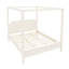 Lit plateforme à baldaquin en bois avec tête de lit Lurell, structure en bois massif, support de lattes, aucun sommier requis-128994760-128994762