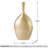 Aurelia 8" Tall Dimpled Satin Gold Ceramic Vase-1161097919-1161097916