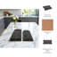 Ensemble de 2 plateaux rectangulaires en résine noire Pratt 18 po et 22 po H 2 po Dubach de Dubach - ensemble de 2 - 22 po x 10 po x 2 po