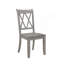 Ensemble de 2 chaises d'appoint de style décontracté à finition grise à dossier en X-300203449