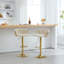 Bar Stool, Breakfast Bar Stool, Velvet Kitchen Stool, Island Counter Stool Height Adjustable, 360° Swivel Stool, with Metal Base and Footrest-1660598350-1660598336