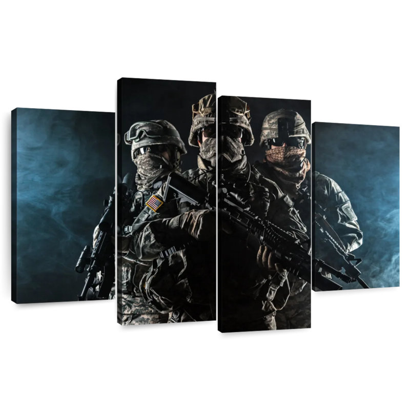 Parachutistes militaires, H 18 po x l 30 po