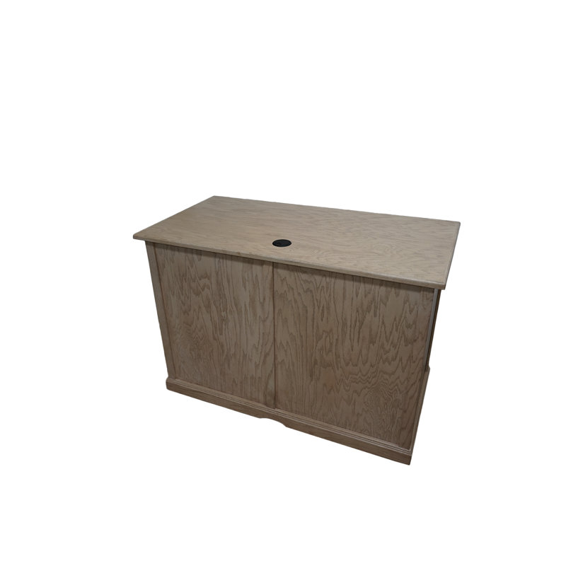 Rafeef Solid Wood Computer Desk, Bright White Oak