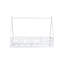 Lit simple en forme de tente, lit tipi avec garde-corps, lattes et porte, blanc-82902709