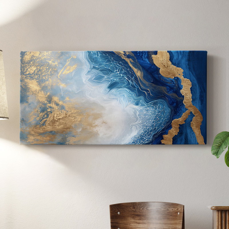 Abstract Series 4 #L-Gallery Wrapped Canvas, 16" H x 32" W
