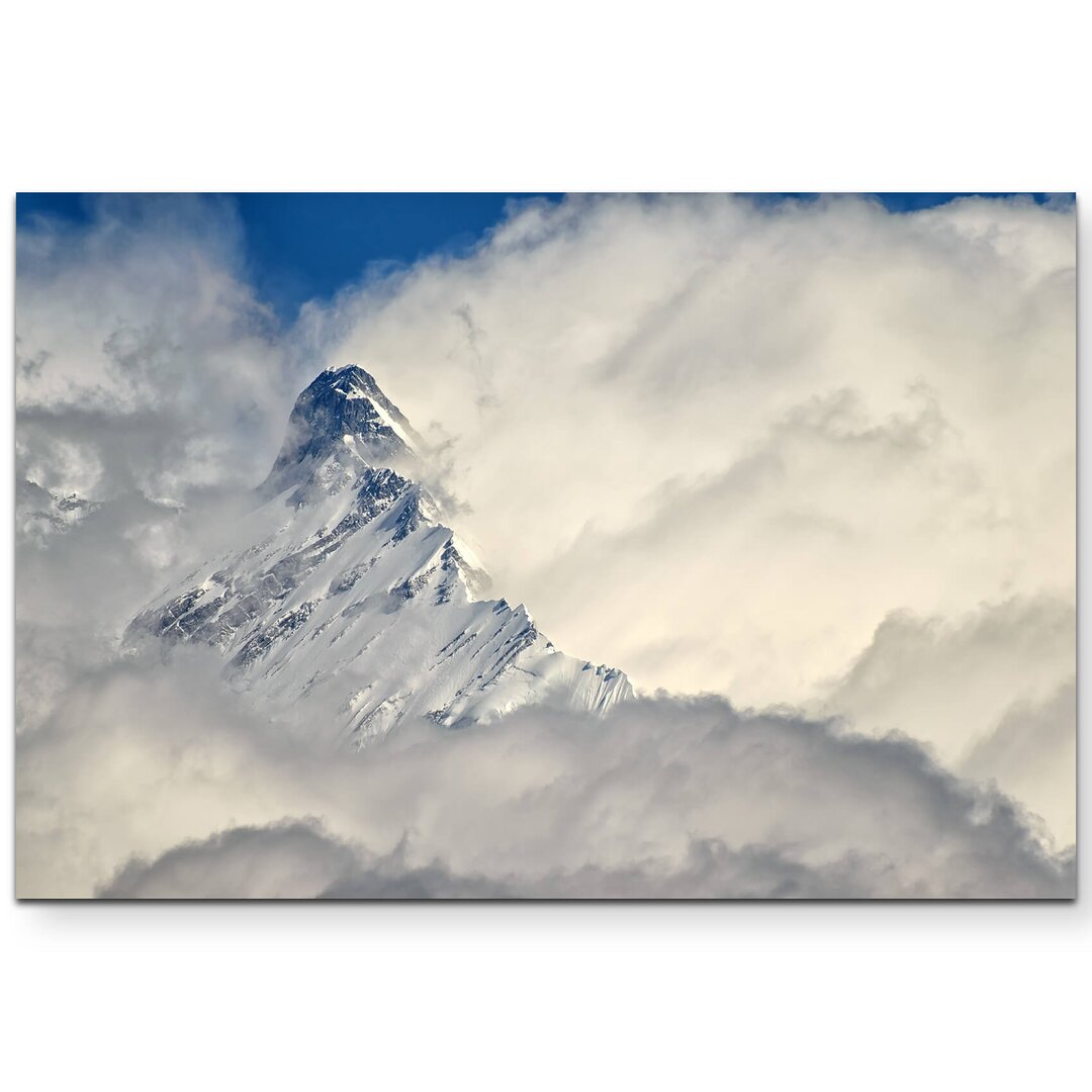 Leinwandbild Berggipfel in den Wolken – Himalaya