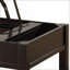 Table basse espresso peu encombrante avec base à piédestal sphérique, décor sophistiqué pour le salon