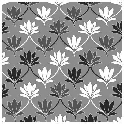 Gray Floral Pattern Comforter