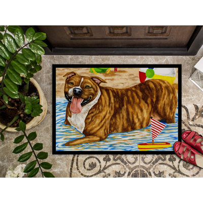 Tapis de porte pour l’extérieur antidérapant beach bum furniture staffie
