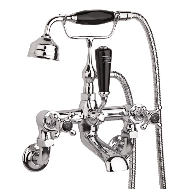 Topaz 3 Handle Wall Bath Shower Mixer Bath Filler with Diverter