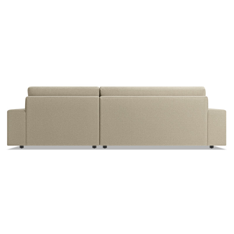 Esker Chaise Sectional, Kelso Blue Polyester, Right Hand Facing
