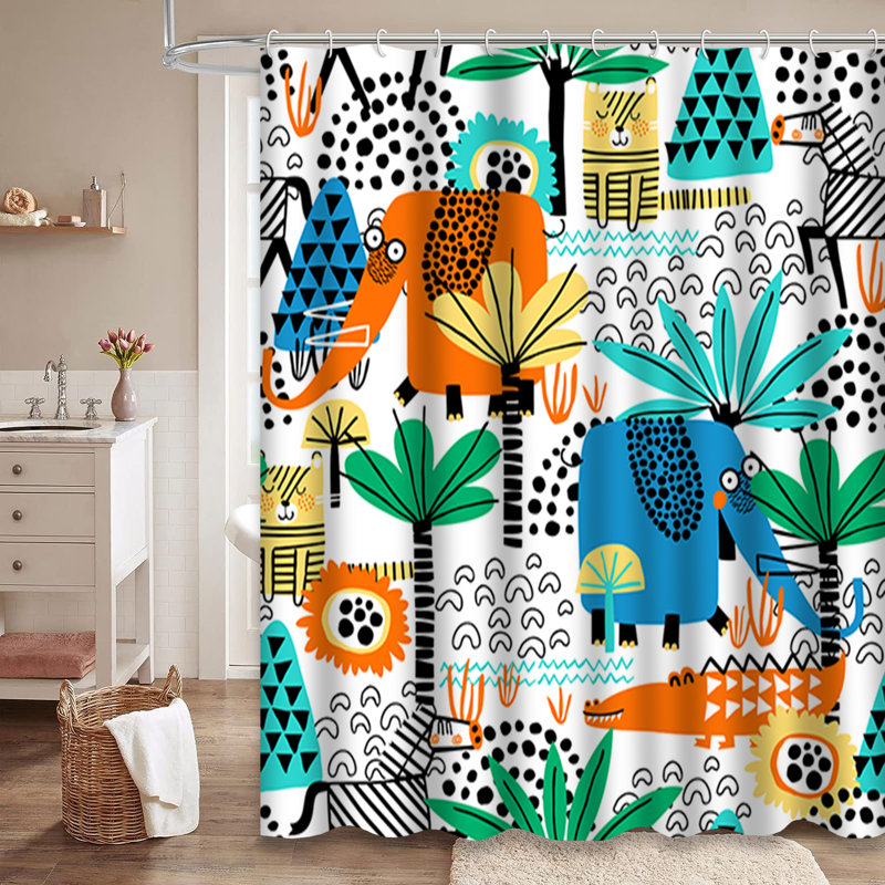Rideau de douche avec 12 crochets, L 72 po x l 72 po