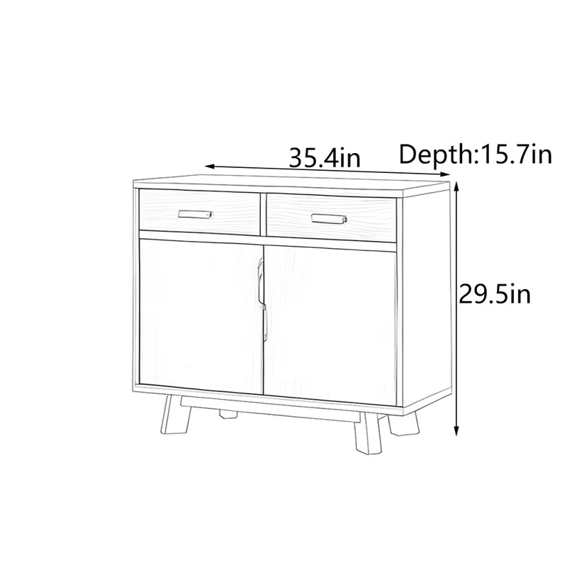 Armoire de vestibule Wabi-Sabi, H 29,5 po x l 35,4 po x P 15,7 po