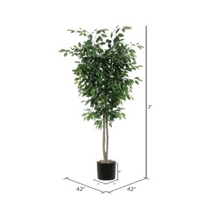 Darby Home Co 84'' Faux Foliage Tree in Pot & Reviews | Wayfair