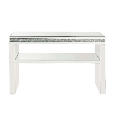 Canapé de 47 po Noralie, miroir et faux diamants Noralie