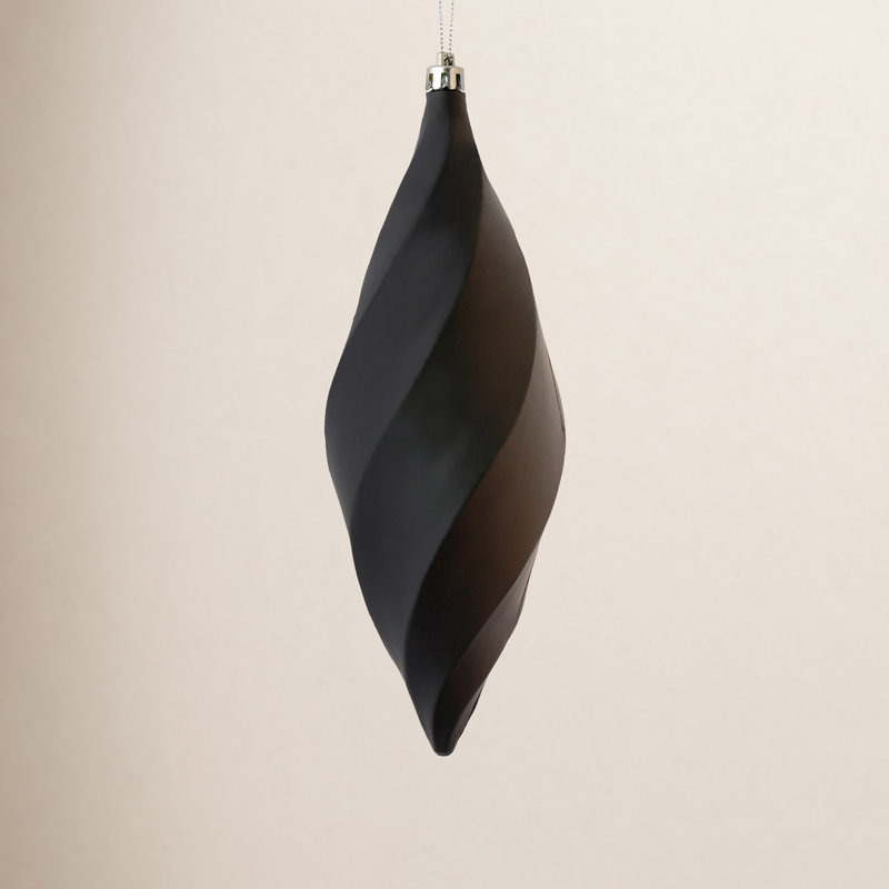 Solid Finial Ornament, Matte Black