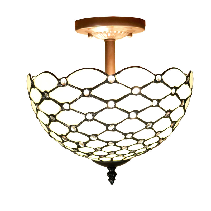 Edgar Glass Semi Flush Mount