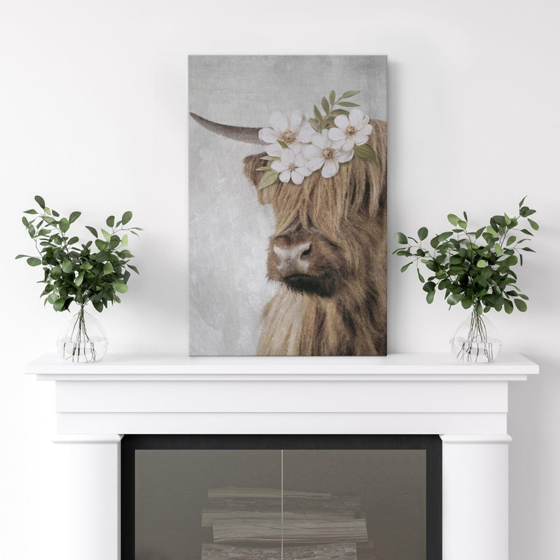 Highland Shetland, vache, animaux, nature, faune, paysage, portrait, décor, ferme, faune rustique, Toile tendue