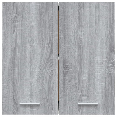 Black Hanging Glass Cabinet 60X31x60 Cm