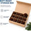 Ensemble de 12 boules de Noël floquées en plastique marron