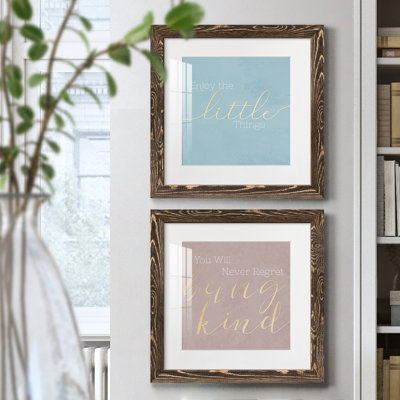 Enjoy The Little Things - Ensemble de 2 encadrements d'art textuel