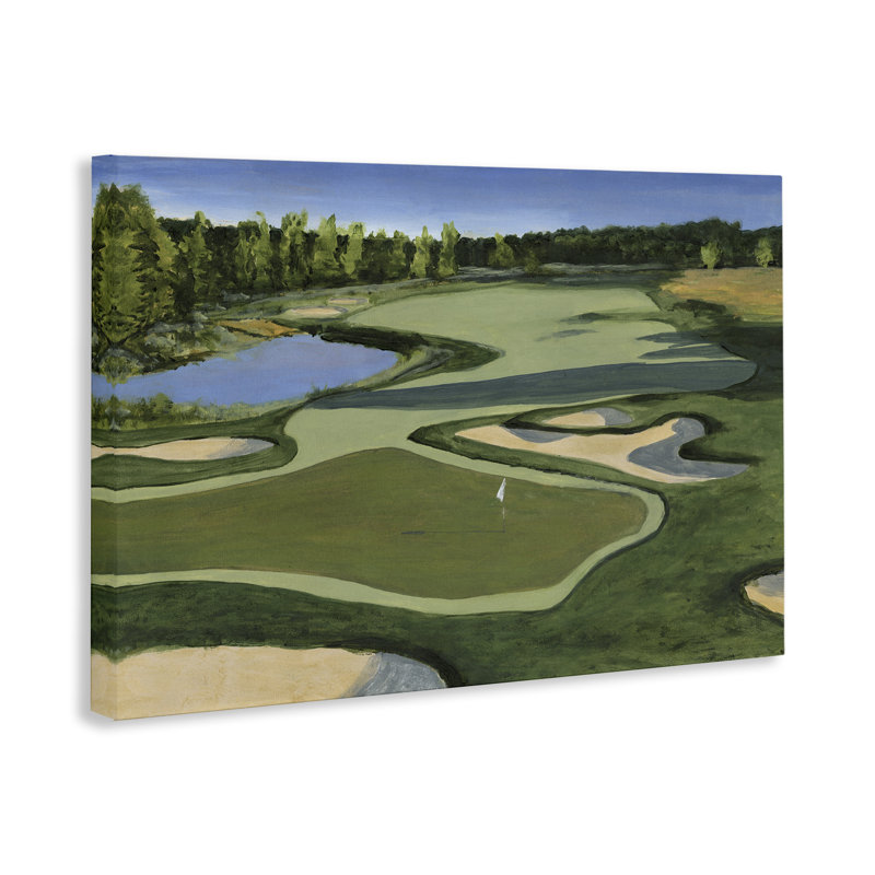 Traditional Golf Course Canvas Wall Art by Michael Willett, 24" H x 36" W