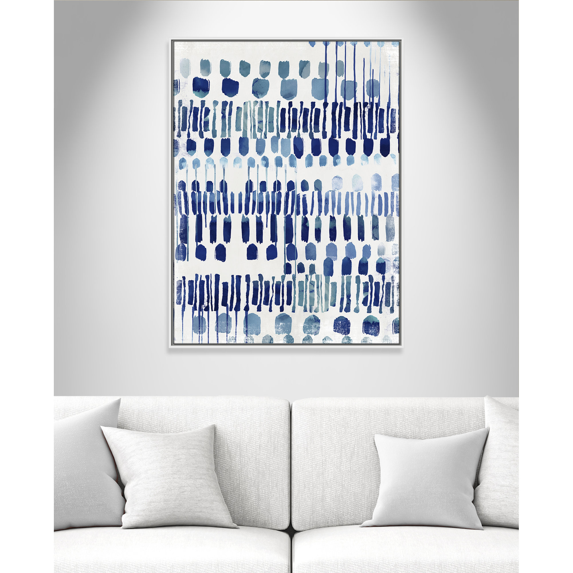 Continuously I - Painting Print, 41.5" H x 31.5" W x 2" D, White Framed Canvas, No Matte
